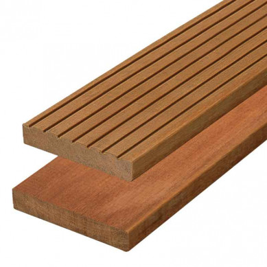 Elephant Vlonderplank hardhout Kapur 2,5 x 14,5 cm (2,45 mtr) groef/vlak