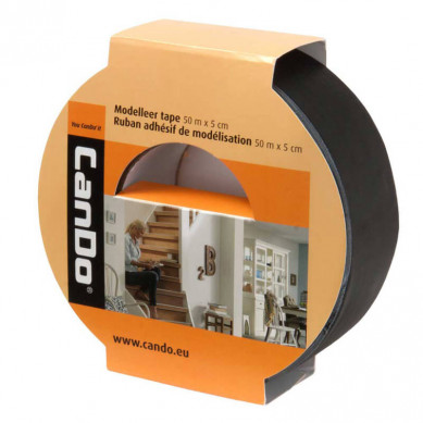 CanDo modelleer tape zwart | Tbv vinyl traprenovatie | 50 mtr x 5 cm