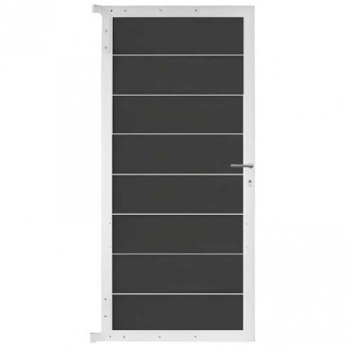 C-Wood Tuindeur aluminium wit frame Modular - composiet antraciet (90 x 180 cm)