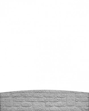HomingXL zelfbouw schutting beton toog eenzijdig romania steenmotief grijs (199 x 45 cm)