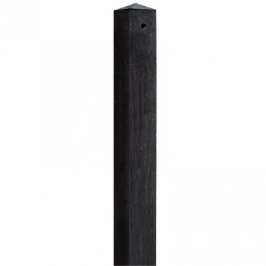 Elephant Paal beton diamantkop | begin-eindpaal 8,5 x 8,5 cm zwart