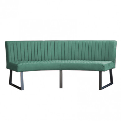 HomingXL Eetkamerbank - Hengelo - stof Element turquoise 15 - geschikt voor ovale tafel 240 cm