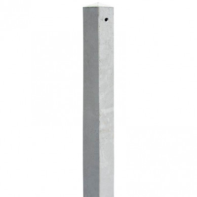 Elephant Paal beton diamantkop | t-hoekpaal 8,5 x 8,5 cm grijs (265 cm)