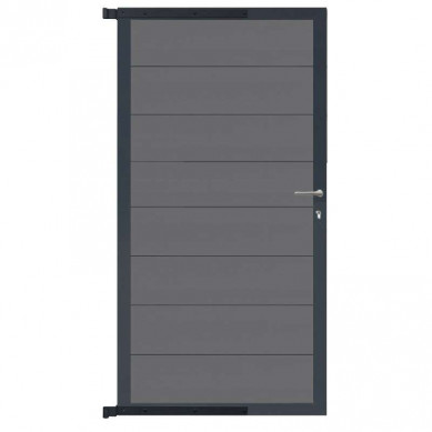 C-Wood Tuindeur aluminium antraciet frame Modular - composiet rock grey (90 x 180 cm)