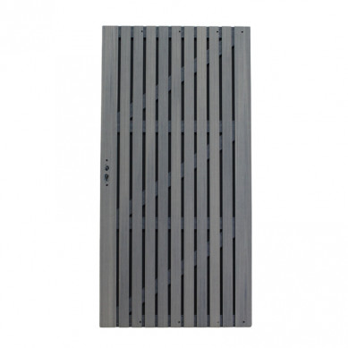 C-Wood Tuindeur composiet co-extrusie Stripes Naturel Grey (90 x 180 cm)