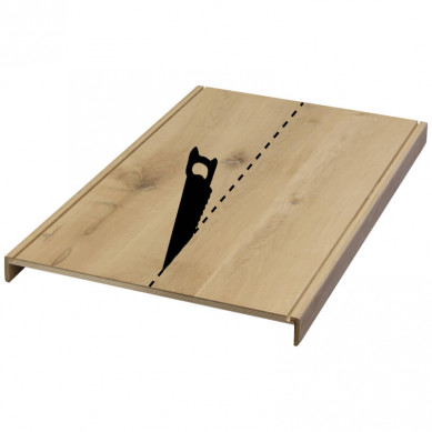 Stepwood Overzettreden metneus (2 stuks) - Eikenhout 4 mm toplaag rustiek - Met sleuf voor antislipstrip - 100 x 58,5 cm