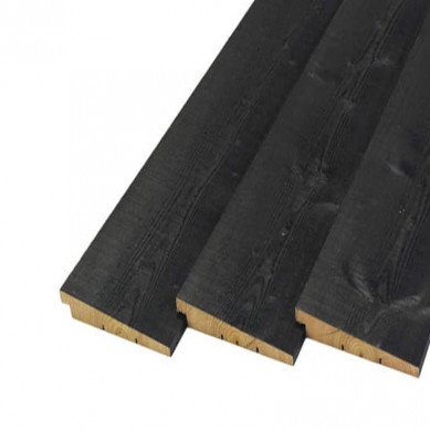TrendHout zweeds rabat lariks Douglas zwart geïmpregneerd 1,2/2,5 x 19,5 cm (5,00 mtr) gezaagd