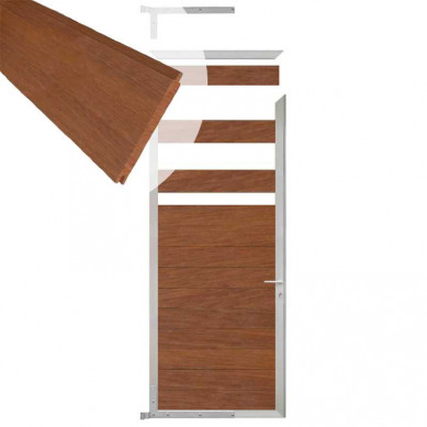 C-Wood Tuindeur aluminium blank frame Mix & Match - hardhout Bamboe (90 x 200 cm)