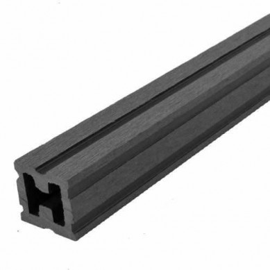 C-Wood onderregel composiet antraciet 38 x 38 mm (2,2 mtr)