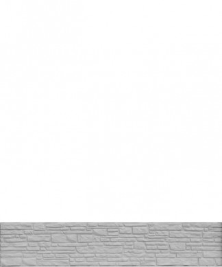 HomingXL zelfbouw schutting beton recht eenzijdig montana steenmotief grijs (199 x 38,5 cm)