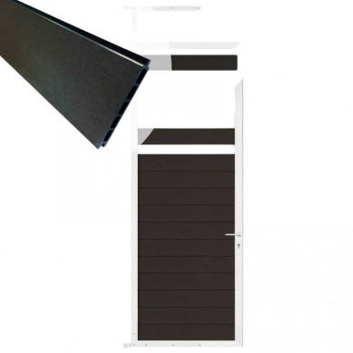 C-Wood Tuindeur aluminium wit frame Mix & Match - composiet antraciet (90 x 200 cm)