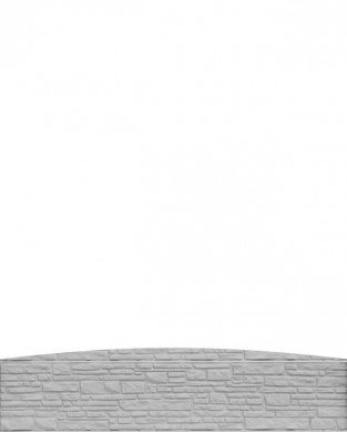 HomingXL zelfbouw schutting beton toog eenzijdig montana steenmotief grijs (199 x 45 cm)