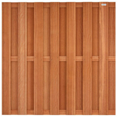 Elephant schutting hardhout kempas Timber recht 14L (180 x 180 cm) v-groef schermdikte 3,9 cm