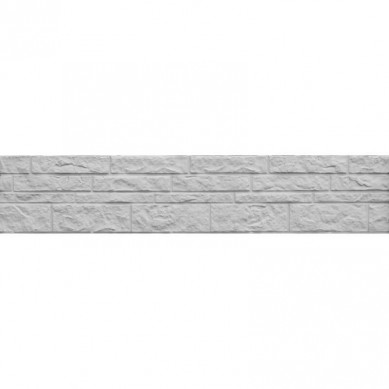 HomingXL zelfbouw schutting beton recht eenzijdig fels steenmotief grijs (199 x 38,5 cm)