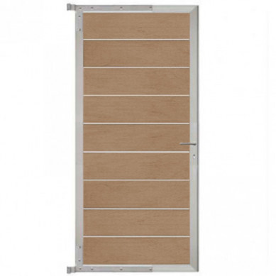 C-Wood Tuindeur aluminium blank frame Modular - composiet teak (90 x 200 cm)