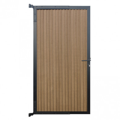 Elephant Tuindeur Stripes black houtcomposiet FSC 40x900x1800mm co-ex Oak met antraciet liggers+kruk/slot/bs