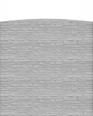 HomingXL zelfbouw schutting beton toog eenzijdig montana steenmotief grijs (199 x 199 cm)