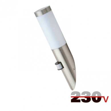 Luxform wandlamp Atlanta schuin+PIR 220 volt RVS