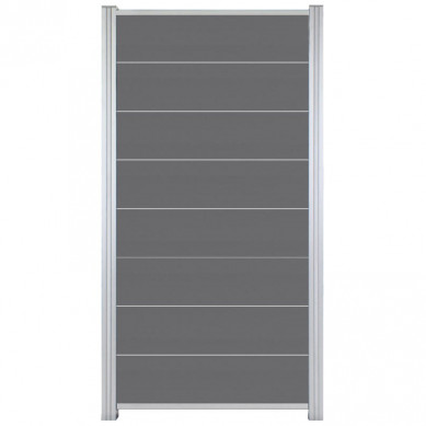 C-Wood Zelfbouw schutting composiet Modular rock grey - blank alu accessoires (90 x 180 cm)