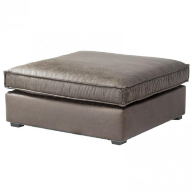 HomingXL Poef - Mazur - leer Colorado grijs 02