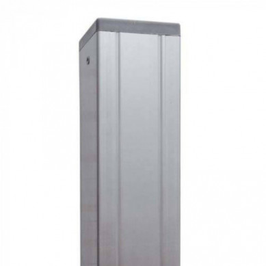 C-Wood Hekpaal blank aluminium met kap en cypresse kern (6,8 x 6,8 x 100 cm)