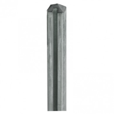 HomingXL Paal beton met sleuf en diamantkop | begin-eindpaal 11,5 x 11,5 cm grijs (278 cm)