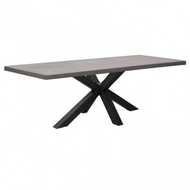 HomingXL Eettafel betonlook | Matrix-poot zwart gepoedercoat staal | 240 x 100 cm | Bladdikte 5 cm