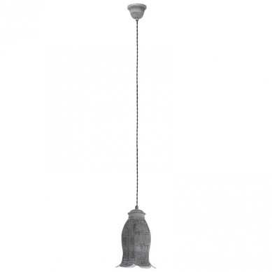 Eglo hanglamp Vintage 220 Volt Staal Grijs