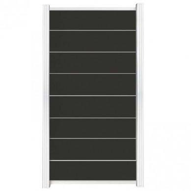 C-Wood Zelfbouw schutting composiet Modular antraciet - wit alu accessoires (90 x 180 cm)
