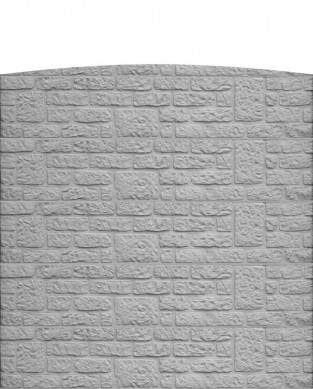 HomingXL zelfbouw schutting beton toog eenzijdig romania steenmotief grijs (199 x 199 cm)