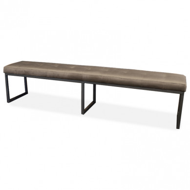 HomingXL Eetkamerbank - Atlanta - stof Element grijsbruin 05 - 160 cm