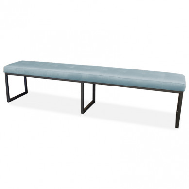 HomingXL Eetkamerbank - Atlanta - stof Element lichtblauw 16 - 200 cm