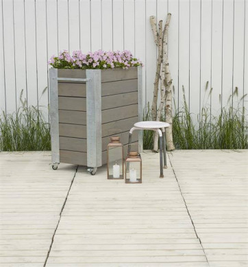 Plus Danmark Plantenbak vuren geimpregneerd - Cubic grijsbruin 87 x 50 x 95 cm