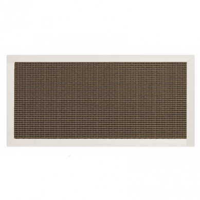 C-Wood Schutting Sereno Textileen Mocha Weave - Wit aluminium kader (180 x 90 cm)