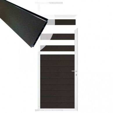 C-Wood Tuindeur aluminium wit frame Mix & Match - composiet antraciet (90 x 180 cm)
