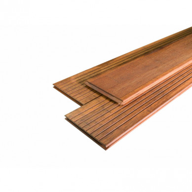 aMbooo Vlonderplank bamboe Prestige geolied coffee 2,0 x 20 cm groef/fijne ribbel