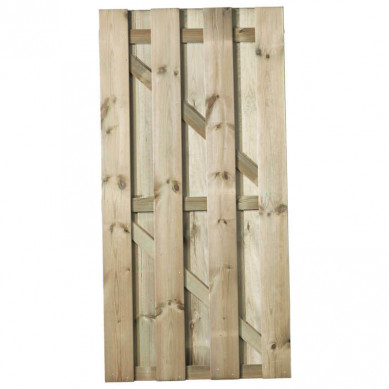 GarPro tuindeur zachthout recht | Hasselt verticaal groen geïmpregneerd (90 x 180 cm)