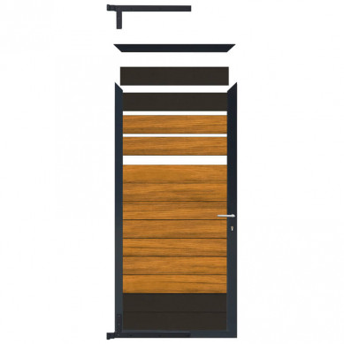 C-Wood Tuindeur frame aluminium Modular - antraciet (90 x 180 cm) inclusief beslag
