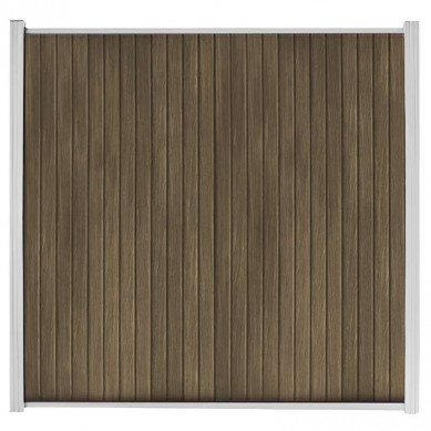 C-Wood Zelfbouw schutting verticaal Rhombus Double ipé - wit alu accessoires (170 x 180 cm)