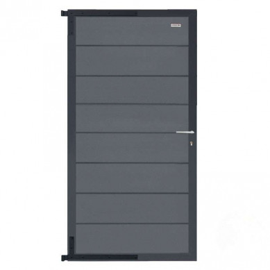 Elephant Tuindeur composiet Modular rock grey met antraciet aluminium frame compleet (90 x 180 cm)