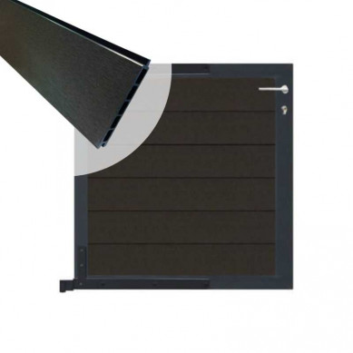 C-Wood Tuinpoort aluminium antraciet frame Mix & Match - composiet antraciet (90 x 90 cm)
