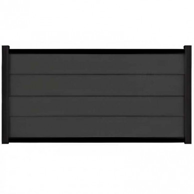 C-Wood Zelfbouw schutting composiet Modular antraciet - zwart alu accessoires (180 x 97 cm)