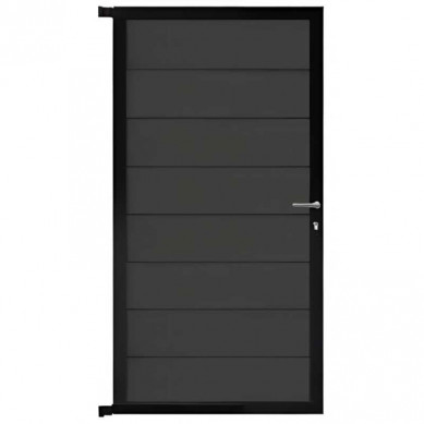 C-Wood Tuindeur aluminium zwart frame Modular - composiet antraciet (90 x 180 cm)