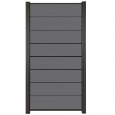 C-Wood Zelfbouw schutting composiet Modular rock grey - antraciet alu accessoires (90 x 180 cm)