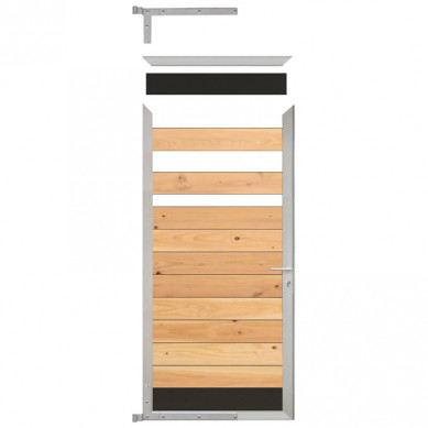C-Wood Tuindeur frame aluminium Modular - blank (90 x 180 cm) inclusief beslag