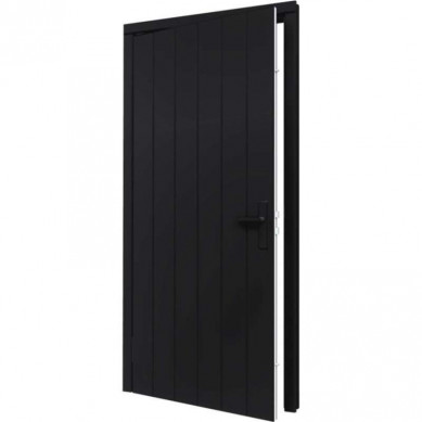 TrendHout Enkele plaatdeur met kozijn - linksdraaiend - zwart - 930 x 2115 mm incl. beslag