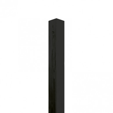 HomingXL Paal grenen geïmpregneerd 8,8 x 8,8 cm (270 cm) zwart gedompeld