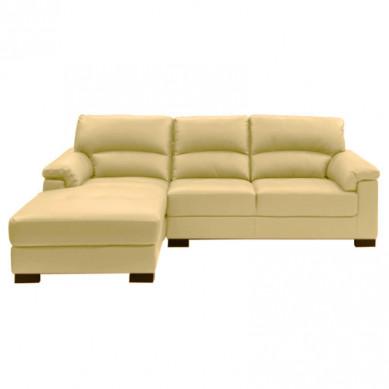 Kuka loungebank Jasmin chaise longue links | leer crème M2055 | 1,70 x 2,50 mtr breed