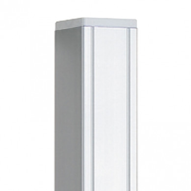 C-Wood Tuinpaal blank aluminium met kunststof kern (6,8 x 6,8 x 265 cm)