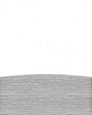 HomingXL zelfbouw schutting beton toog eenzijdig montana steenmotief grijs (199 x 83,5 cm)